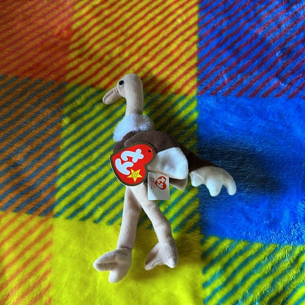 Ty Stretchy the Ostrich Teenie Beanie Baby